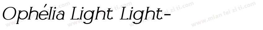 Ophélia Light Light字体转换